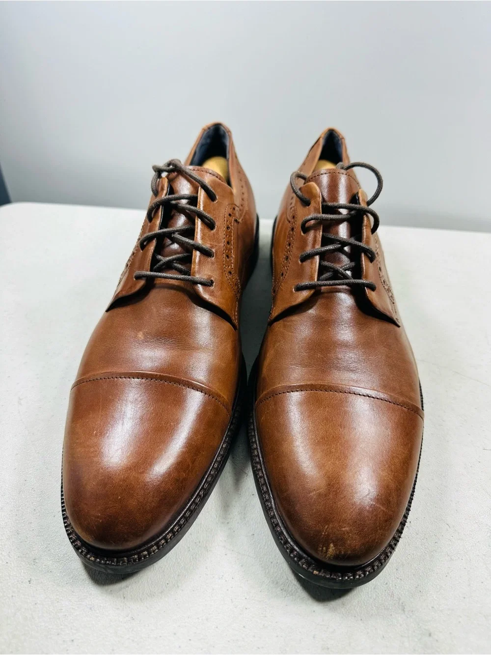 Cole Haan Buckland Brown Leather Cap Toe Oxford Shoe Men's Size 10,5